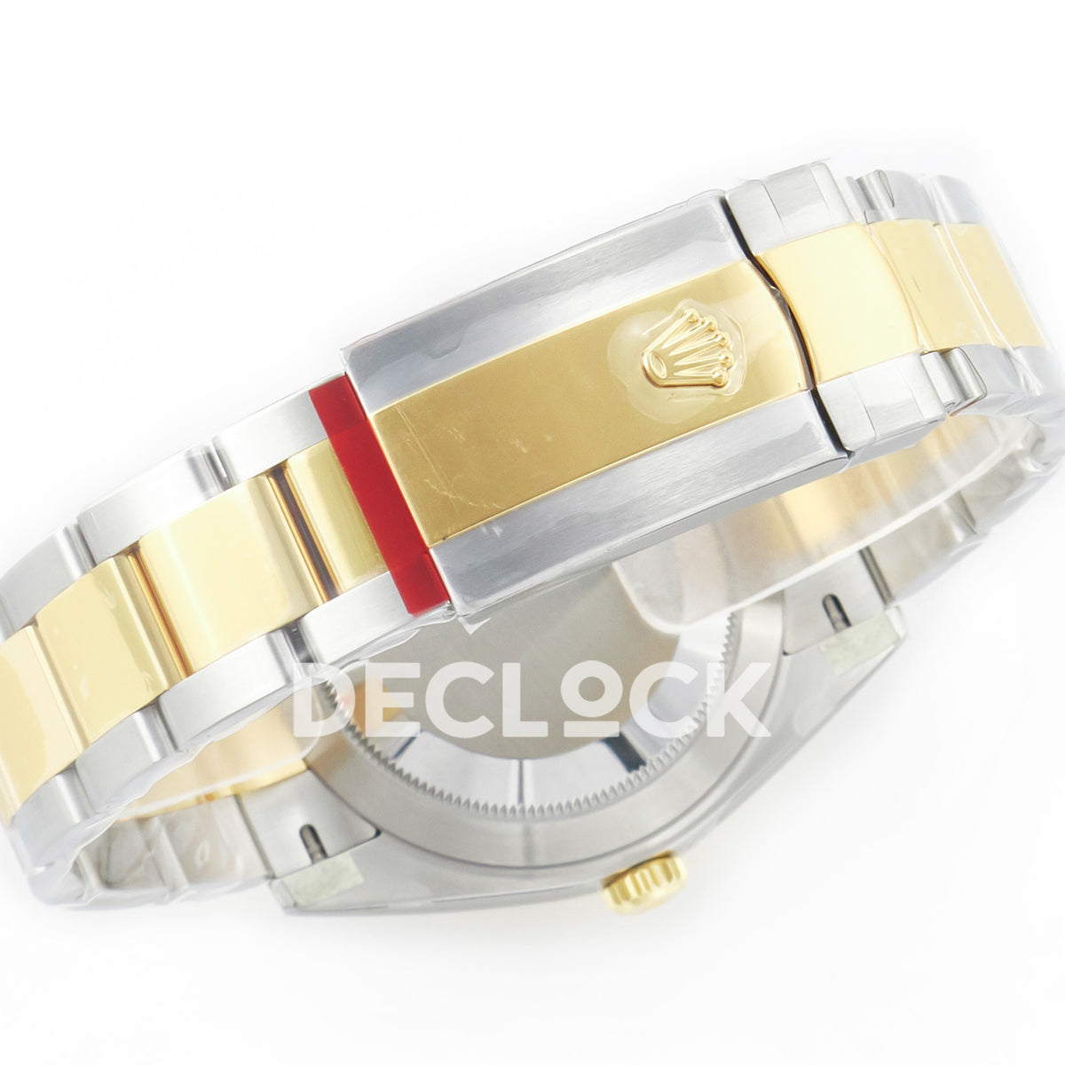 Rolex Datejust 41 Black Yellow Gold Clean Oyster — Κλειστό μπρασελέ και κούμπωμα