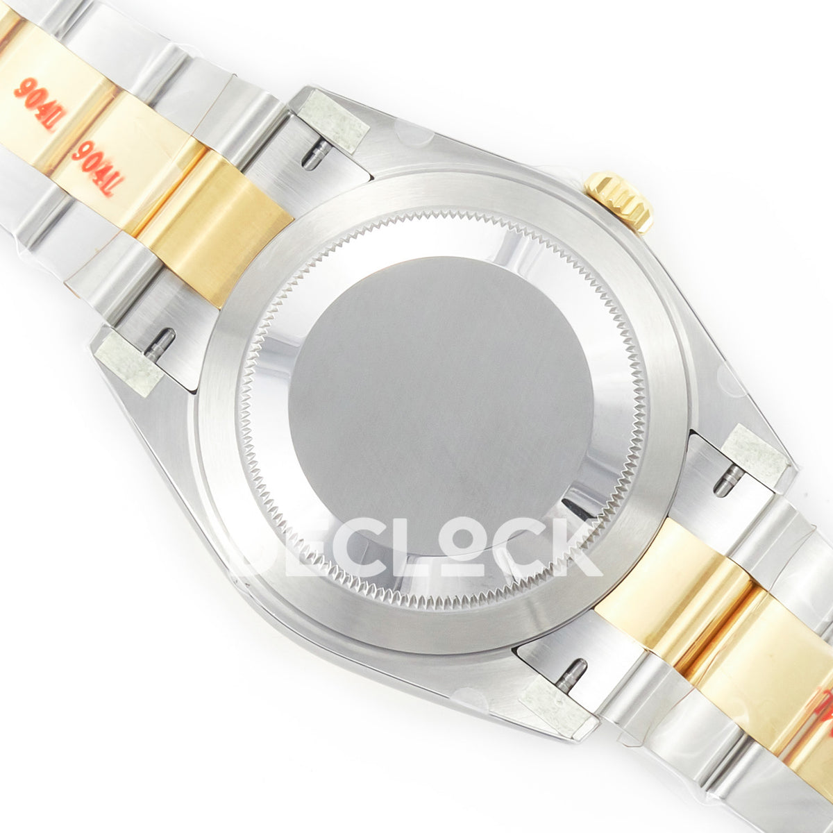 Rolex Datejust 41 Black Yellow Gold Clean Oyster — Πίσω καπάκι