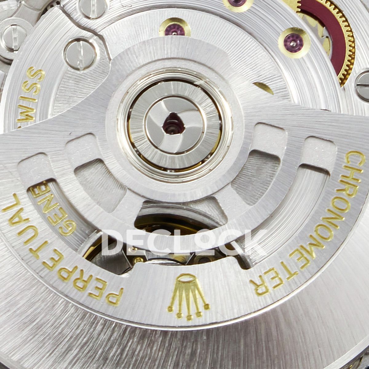Rolex Datejust 41 Black Yellow Gold Clean Oyster — Ρότορας μηχανισμού