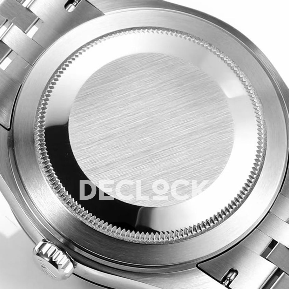 Rolex Datejust 41 Custom Blue Artwork Jubilee — Πίσω καπάκι κάσας