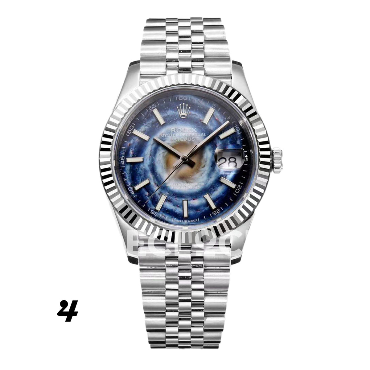 Rolex Datejust 41 Custom Multicolor Artwork Jubilee — Σχέδιο καντράν 4