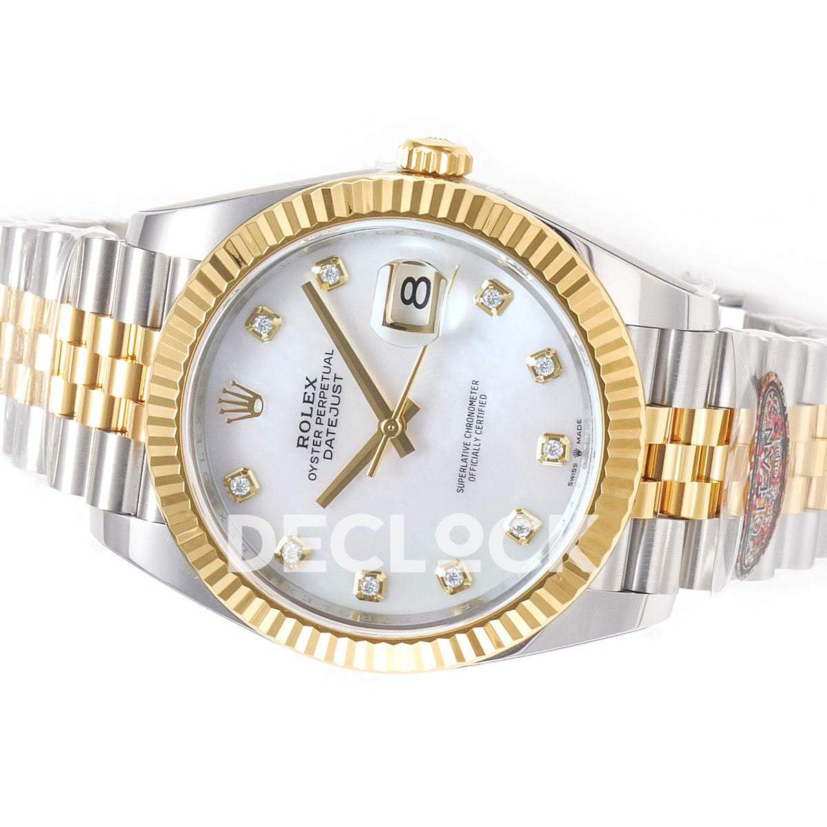 Rolex Datejust 41 MOP Diamond Yellow Gold Clean Jubilee — Ολόκληρο ρολόι με μπρασελέ