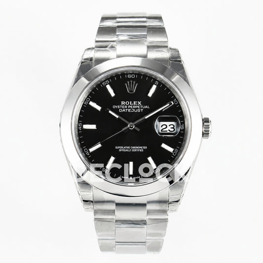 Rolex Datejust 41mm 126334 904L SS VSF Black Dial on Oyster Bracelet VS3235 Replica