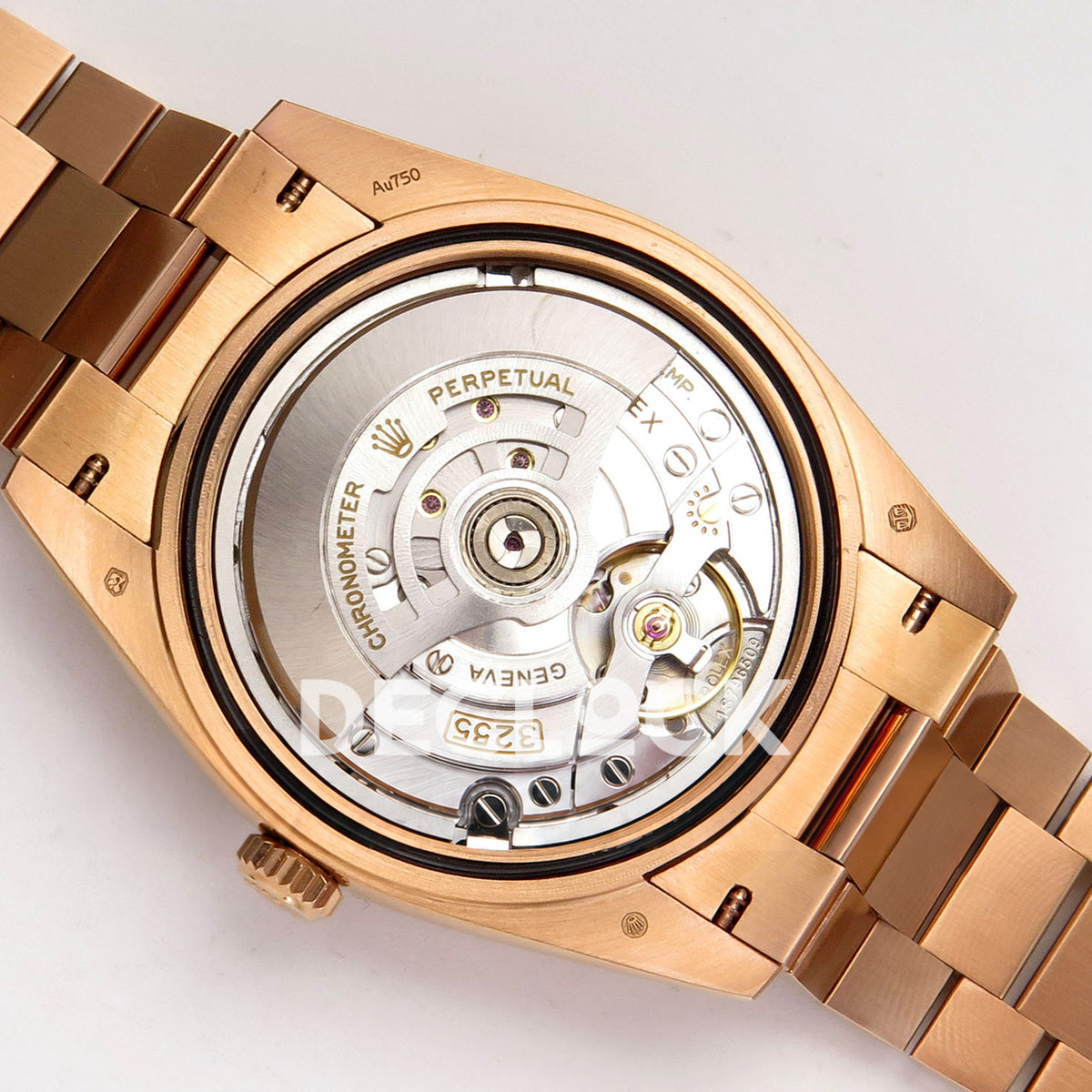 Rolex Day-Date 40 228235 QF Chocolate Roman Dial President JH3255 V9 replica - movement open angle