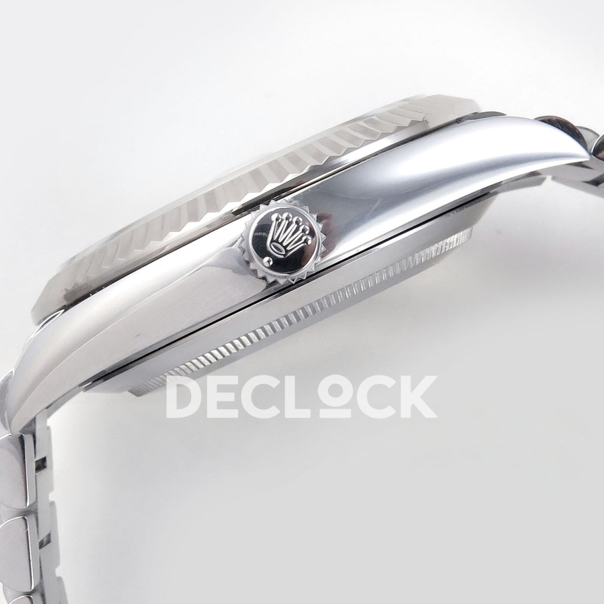 Rolex Day-Date 40 228236 QF Ice Blue Gem Dial Steel President JH3255 V9 replica - crown side