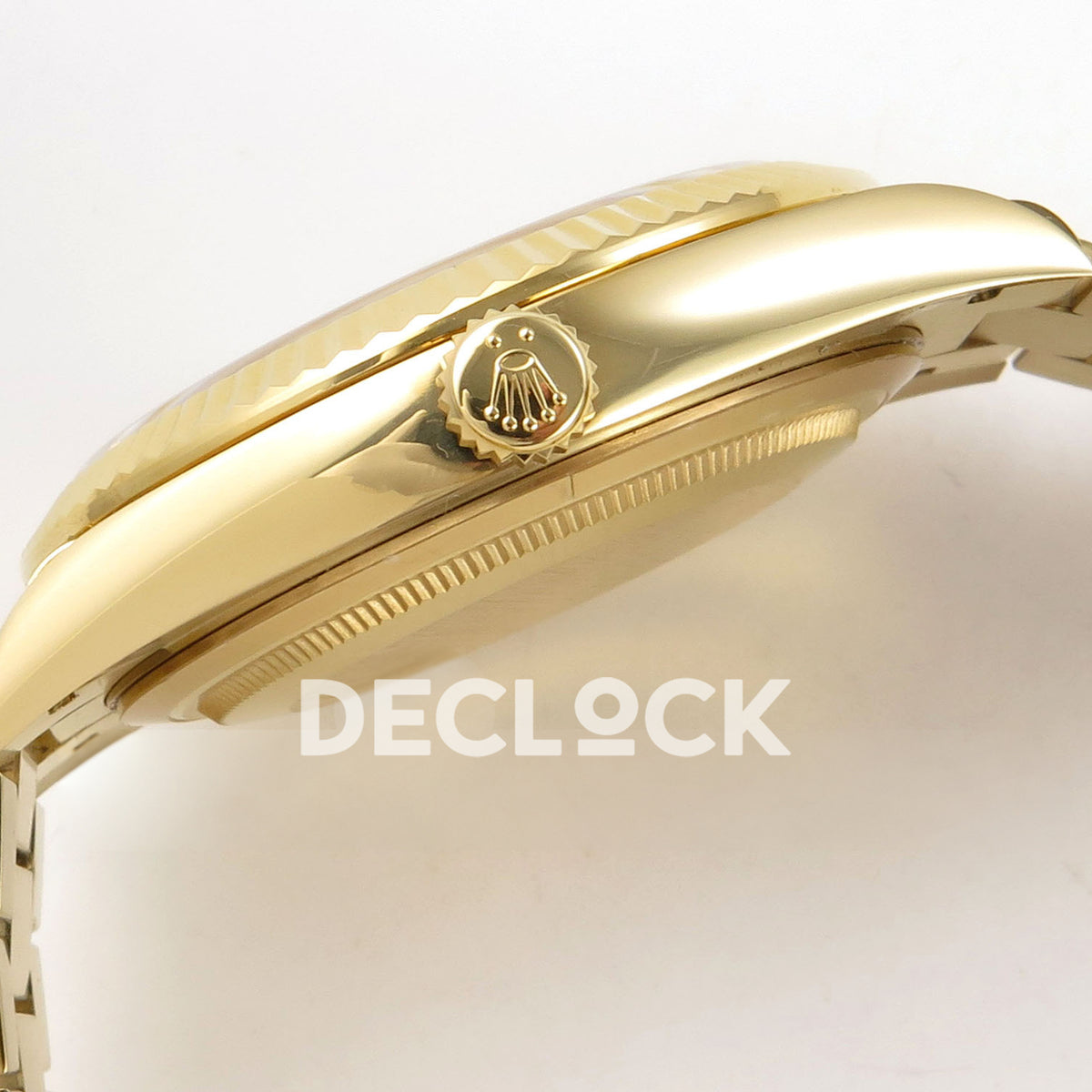 Rolex Day-Date 40 228238 QF Pave Dial Pink Markers President JH3255 V9 replica - crown side