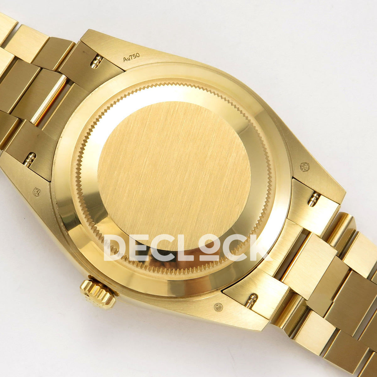 Rolex Day-Date 40 228238 QF Pave Dial Pink Markers President JH3255 V9 replica - closed caseback