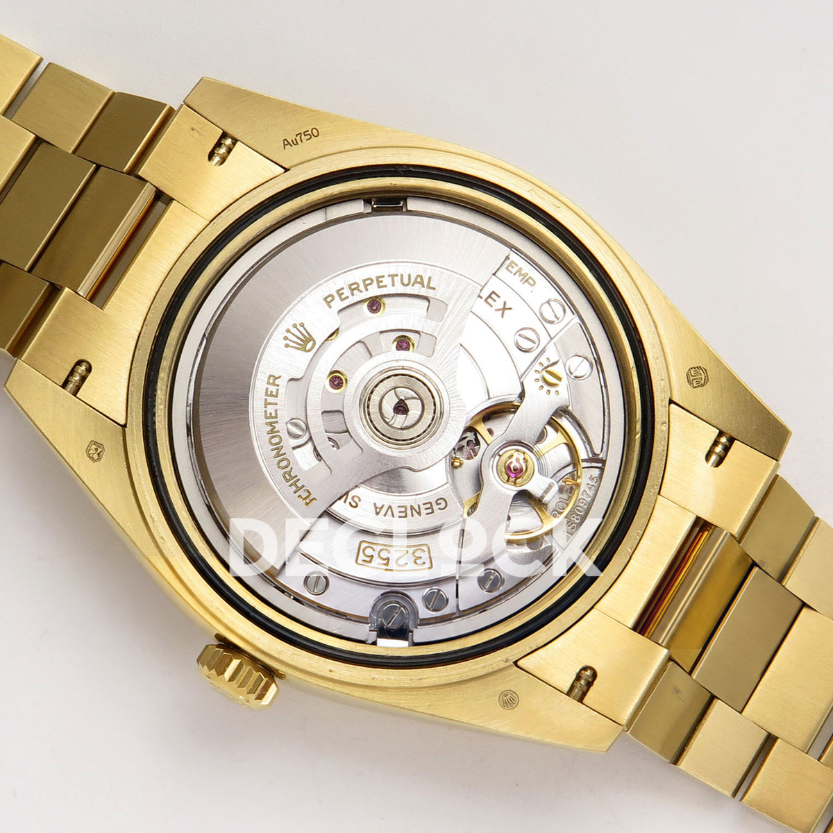 Rolex Day-Date 40 228238 QF Pave Dial Pink Markers President JH3255 V9 replica - movement back angle