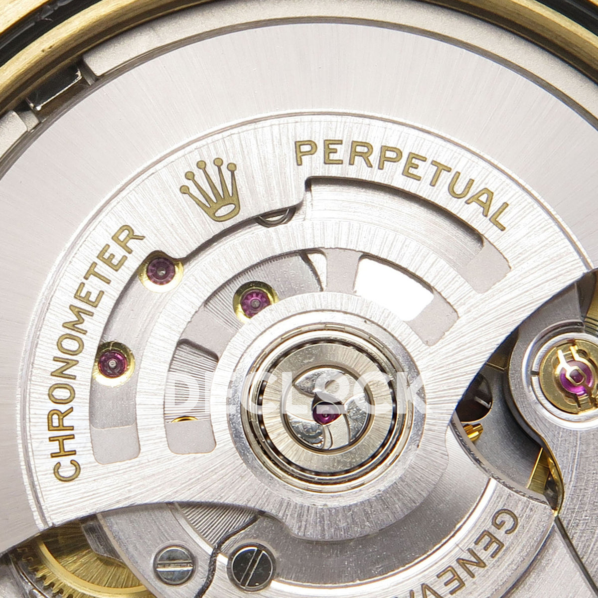 Rolex Day-Date 40 228238 QF Pave Dial Pink Markers President JH3255 V9 replica - rotor closeup