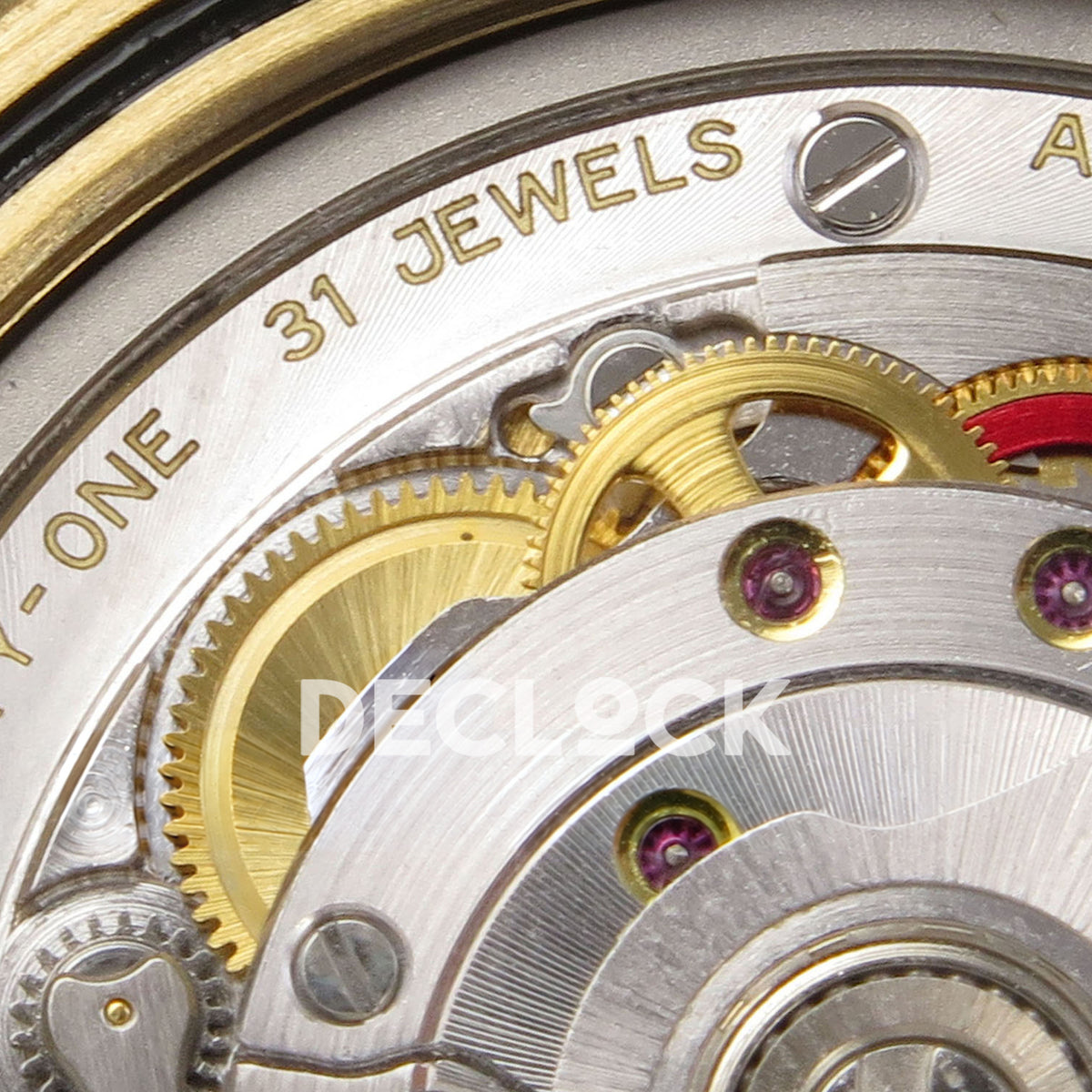 Rolex Day-Date 40 228238 QF White MOP Gem Dial President JH3255 V9 replica - movement jewel detail