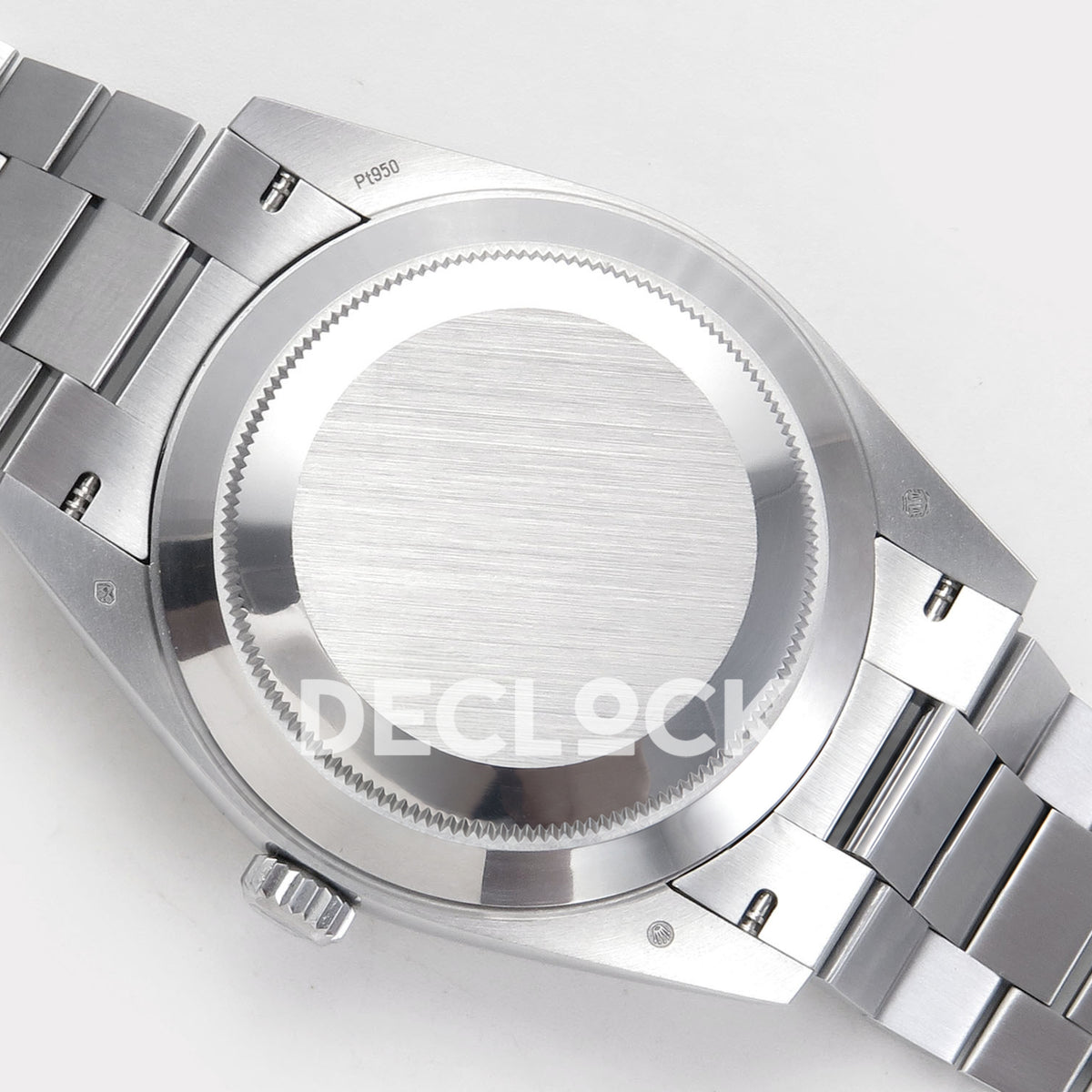 Rolex Day-Date 40 228239 QF Pave Blue Markers Steel President JH3255 V9 replica - caseback closed