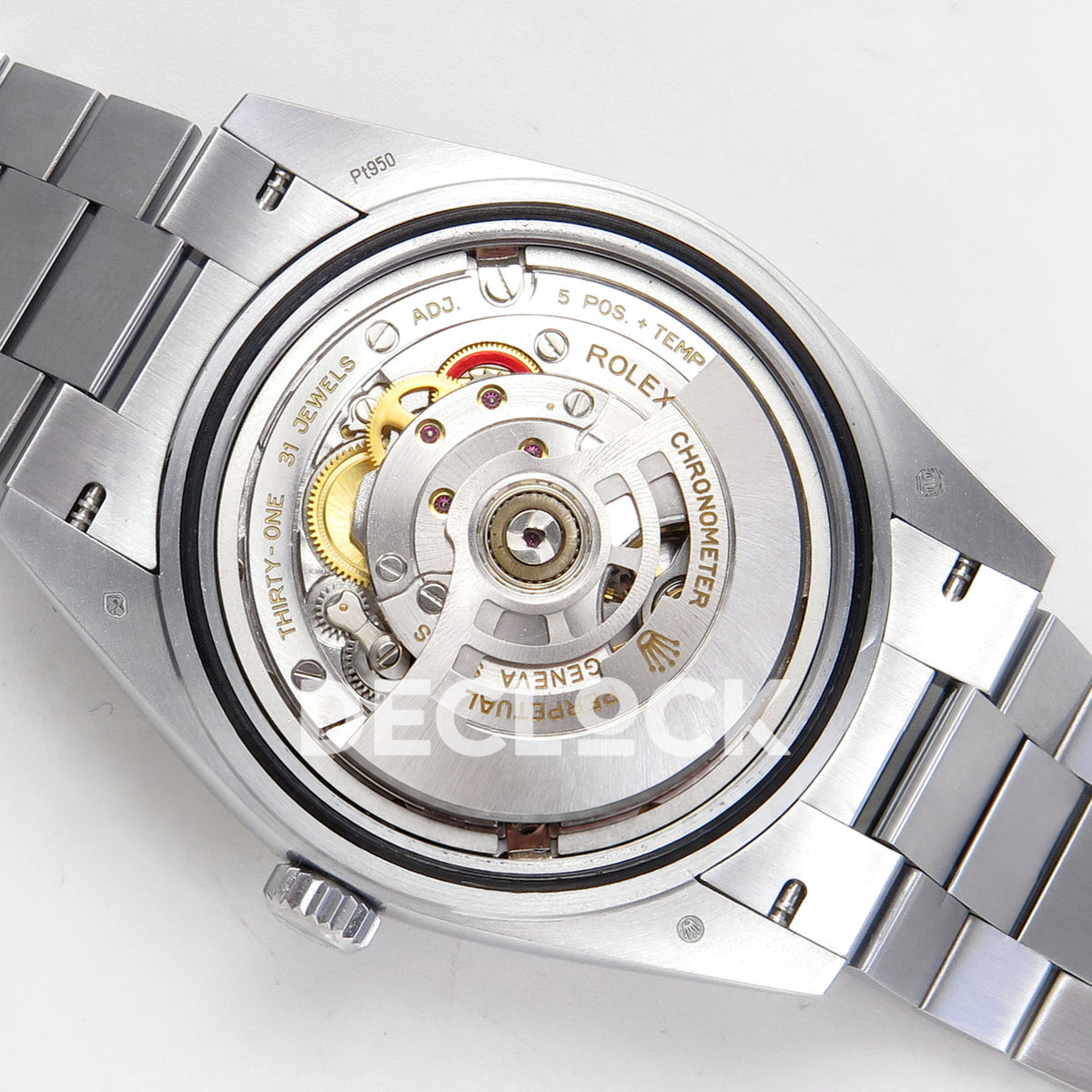 Rolex Day-Date 40 228239 QF White MOP Gem Dial Steel President JH3255 V9 replica - movement open