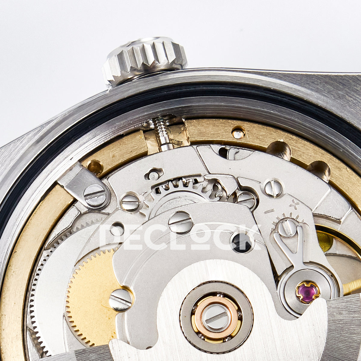 Rolex Day-Date Custom Puzzle 128239 Turquoise QHF A2834 replica - movement close up