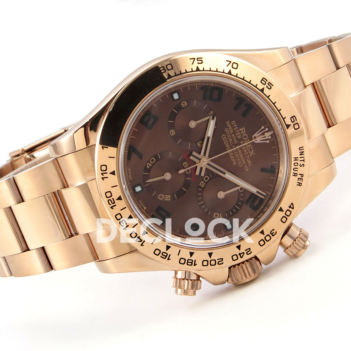 Rolex Daytona 116505 QF Gain Weight replica - horizontal front view of dial and bracelet