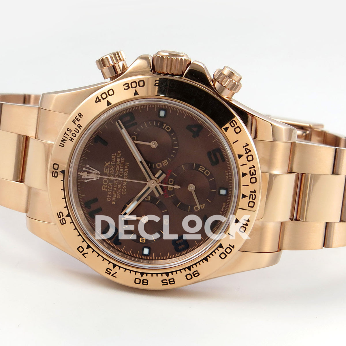 Rolex Daytona 116505 QF Gain Weight replica - opposite horizontal front angle