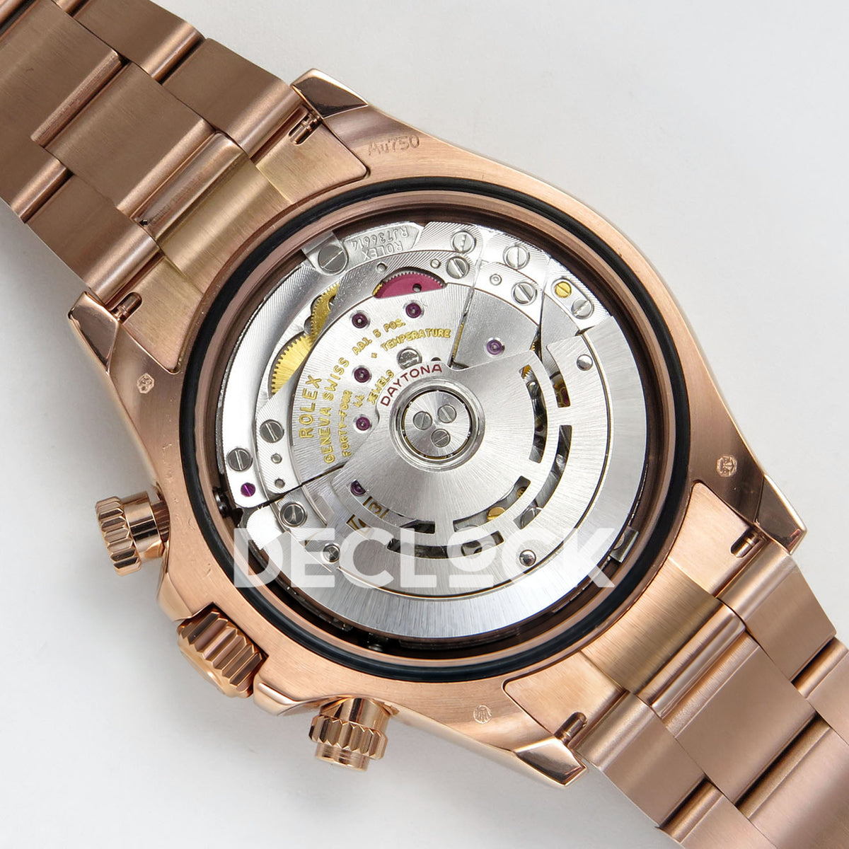 Rolex Daytona 116505 QF Gain Weight replica - SH4130 movement viewed with caseback removed