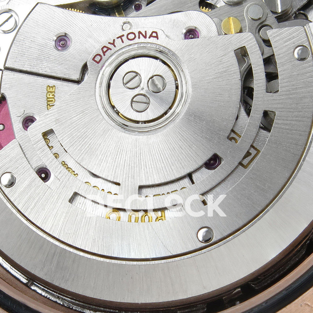 Rolex Daytona 116505 QF Gain Weight replica - silver perforated rotor with red Daytona lettering