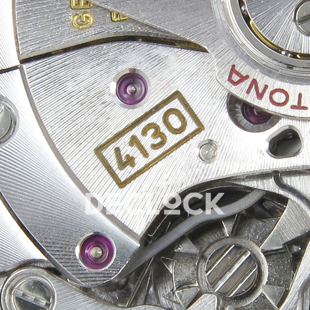 Rolex Daytona 116505 QF Gain Weight replica - 4130 calibre marking and chronograph components close-up