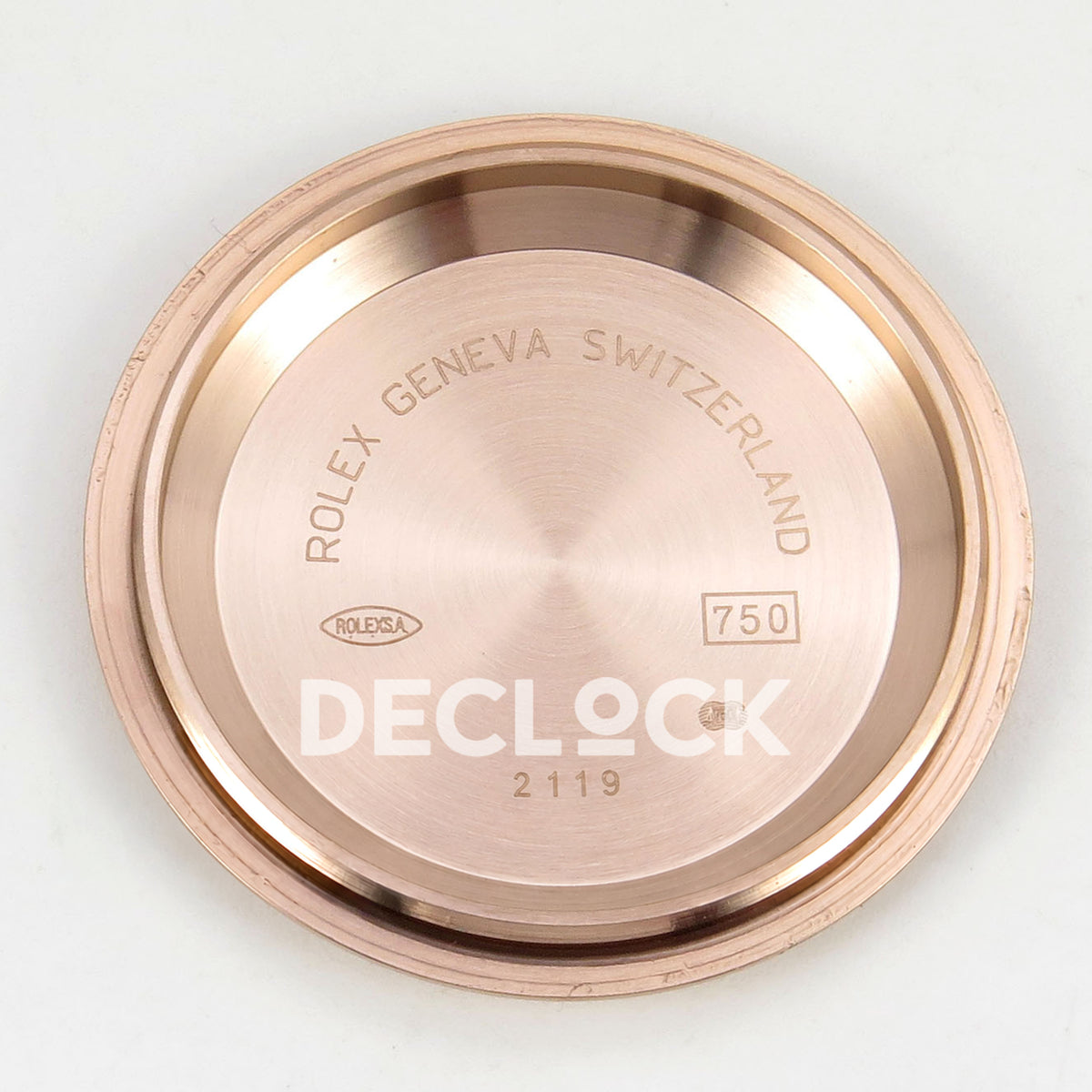 Rolex Daytona 116505 QF Gain Weight replica - inside caseback with original Rolex Geneva Switzerland and 750 markings