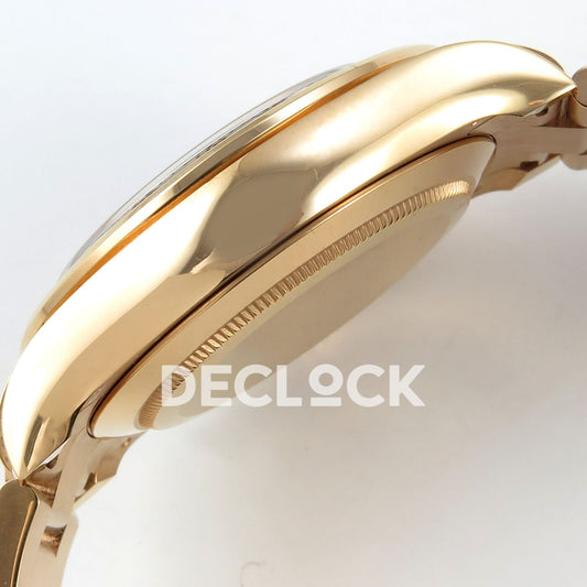 Rolex Daytona 116505 VF replica - warm gold-tone case profile and original surface finish