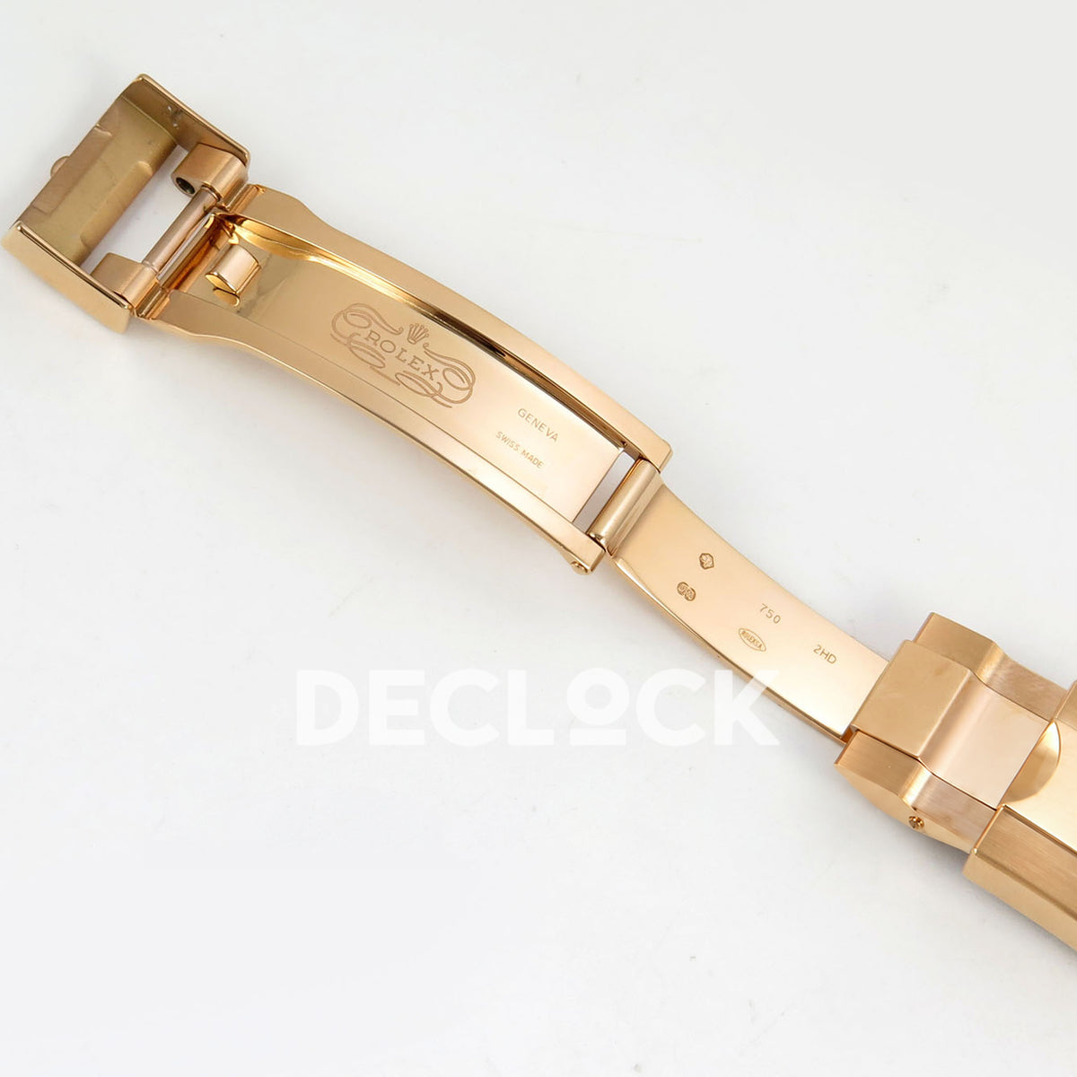 Rolex Daytona 116505 VF replica - open gold-tone clasp with original Rolex engravings and hallmarks