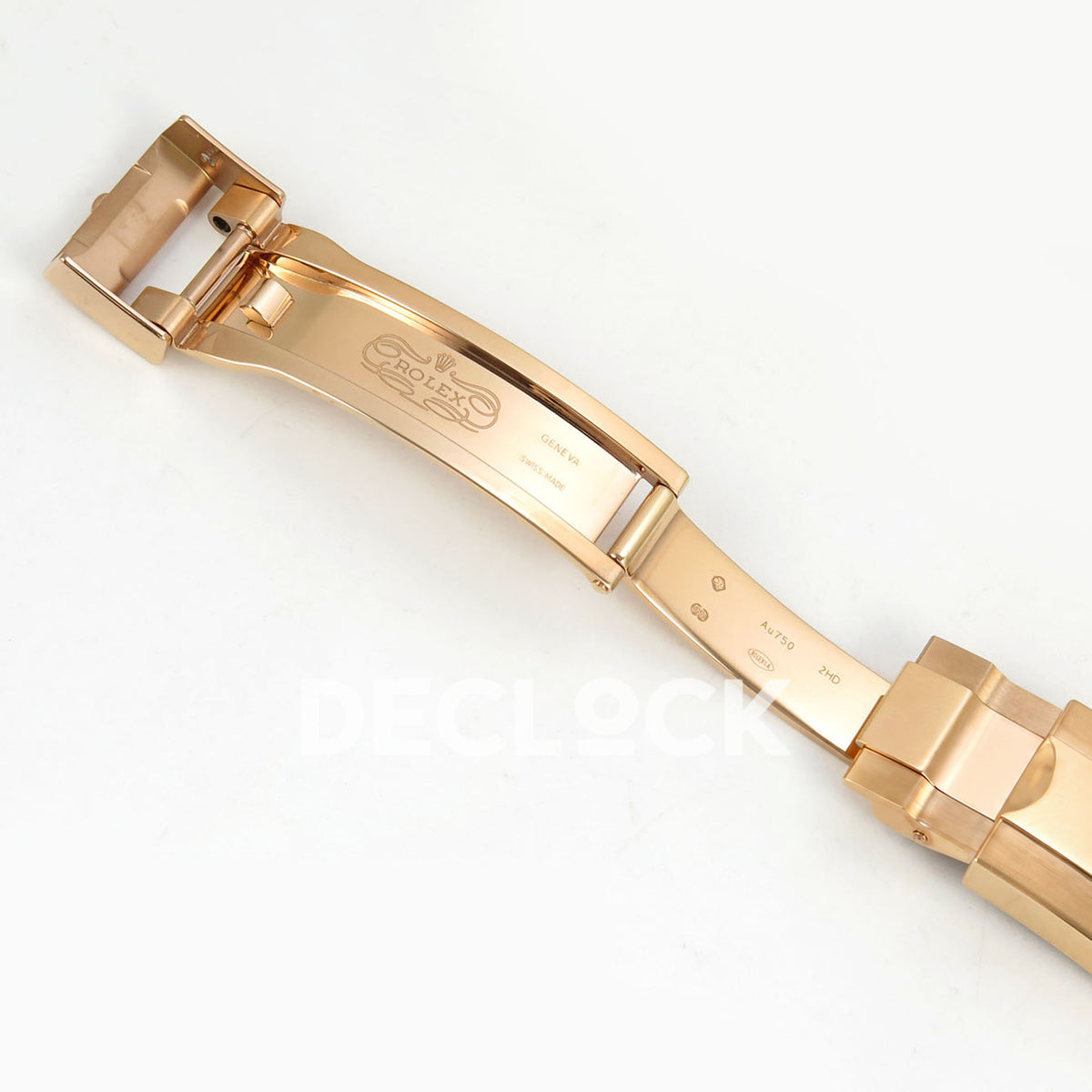 Rolex Daytona 116505 VF replica - open gold-tone clasp with original Rolex engravings and hallmarks