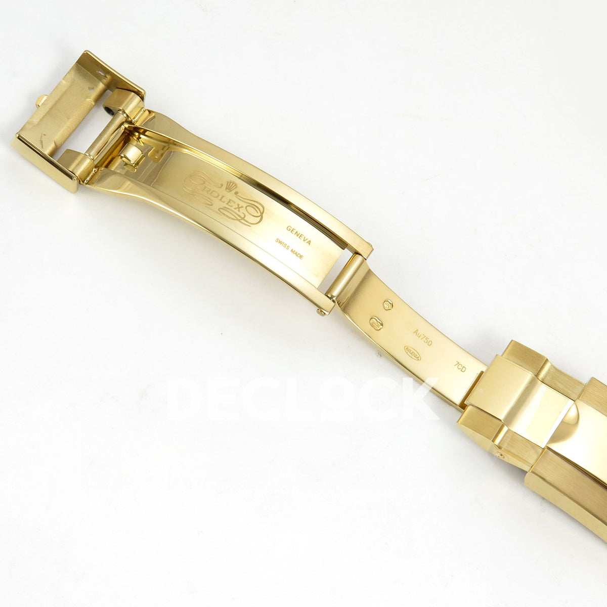 Rolex Daytona 116508 AVF replica - open gold-tone clasp with original Rolex engravings and hallmarks