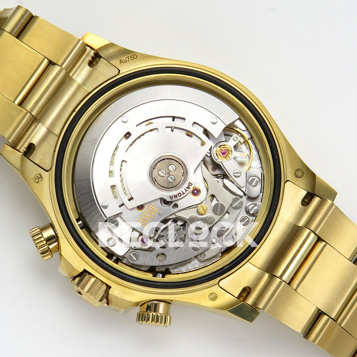 Rolex Daytona 116508 AVF replica - original DD4130 silver rotor, screws, jewels and gold factory engravings
