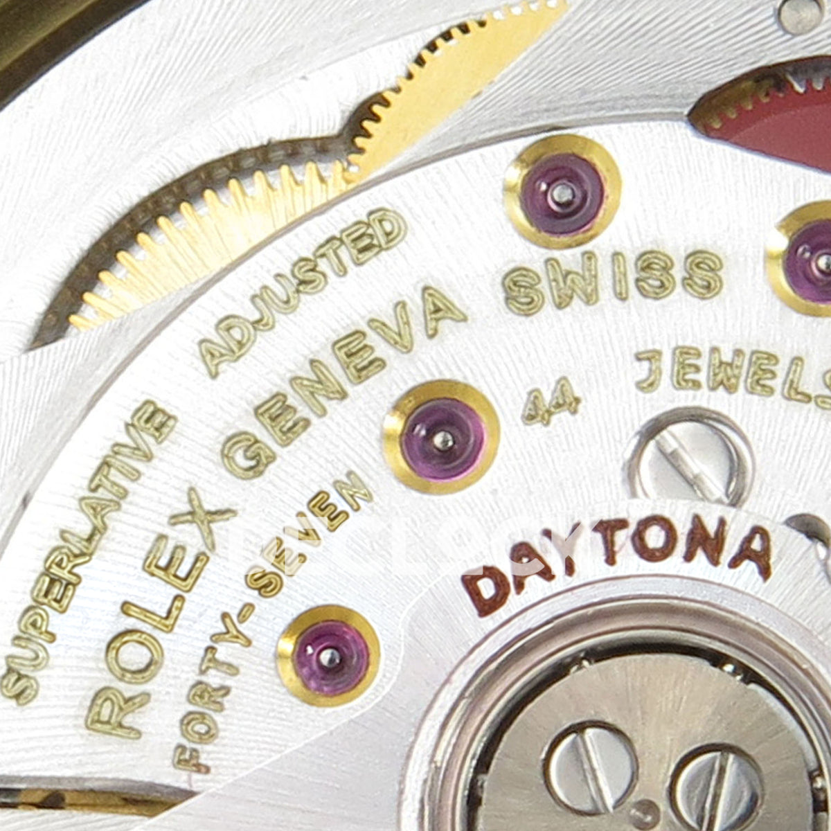 Rolex Daytona 116508 AVF replica - original DD4130 silver rotor, screws, jewels and gold factory engravings