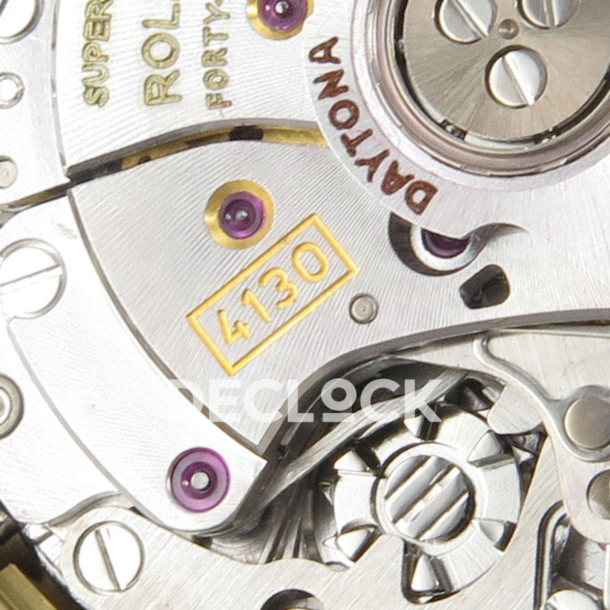Rolex Daytona 116508 AVF replica - original DD4130 silver rotor, screws, jewels and gold factory engravings