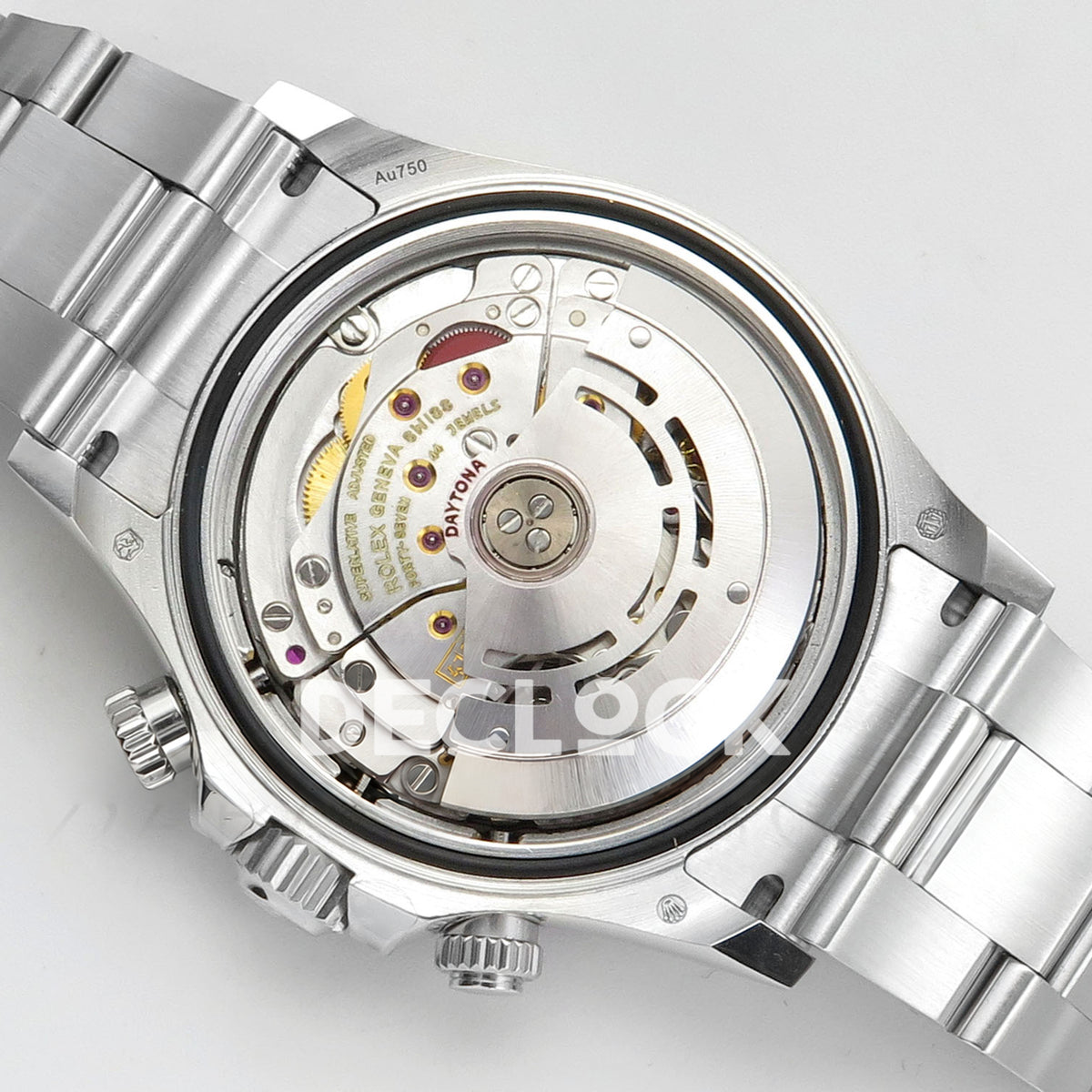 Rolex Daytona 116509 AVF replica - original open movement, silver rotor and gold Rolex Geneva Swiss engravings