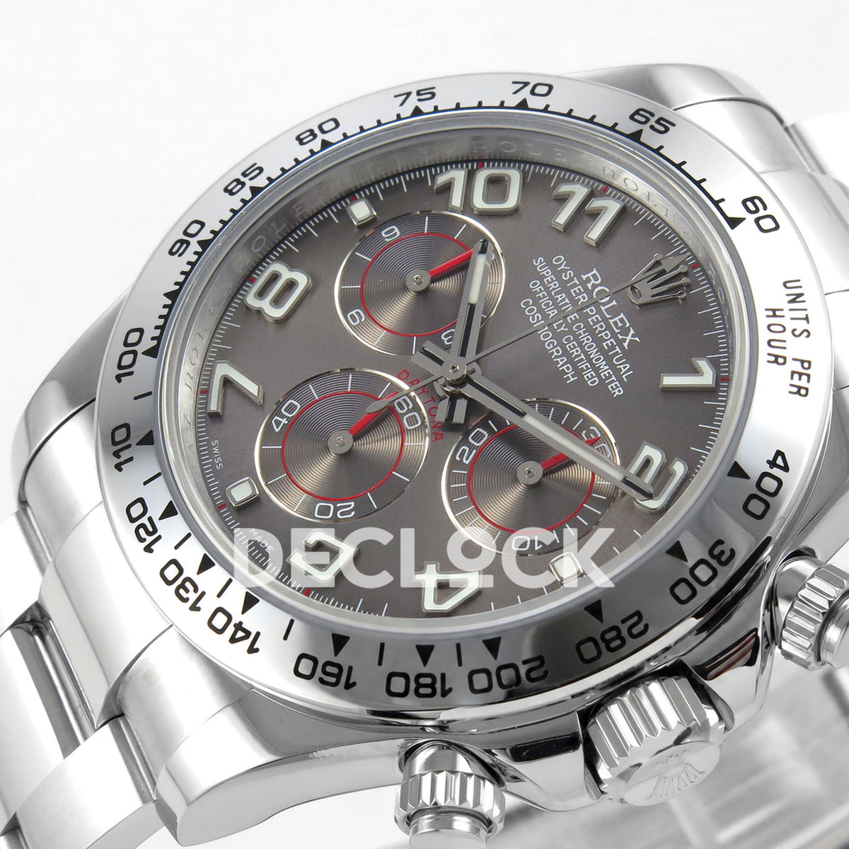 Rolex Daytona 116509 QF Gain Weight replica - opposite gray dial angle and red subdial circles