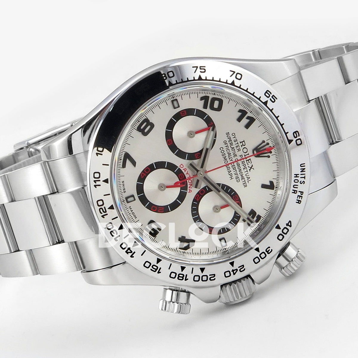 Rolex Daytona 116509 QF Gain Weight replica - horizontal front view of dial and bracelet