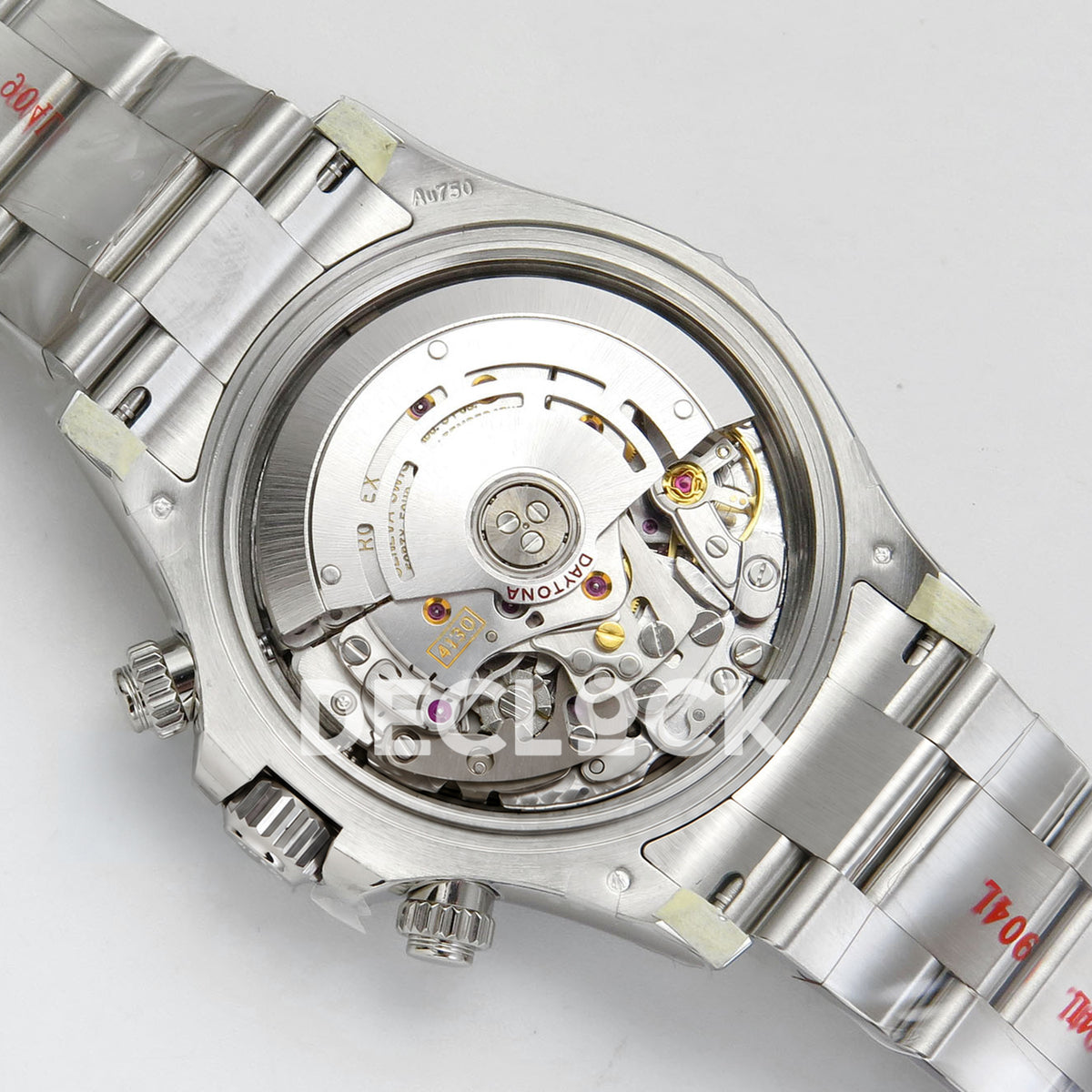 Rolex Daytona 116509 VF replica - original DD4130 automatic chronograph movement, silver rotor, screws, jewels and factory engravings