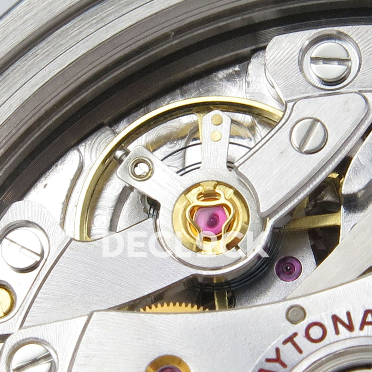 Rolex Daytona 116509 VF replica - original DD4130 automatic chronograph movement, silver rotor, screws, jewels and factory engravings