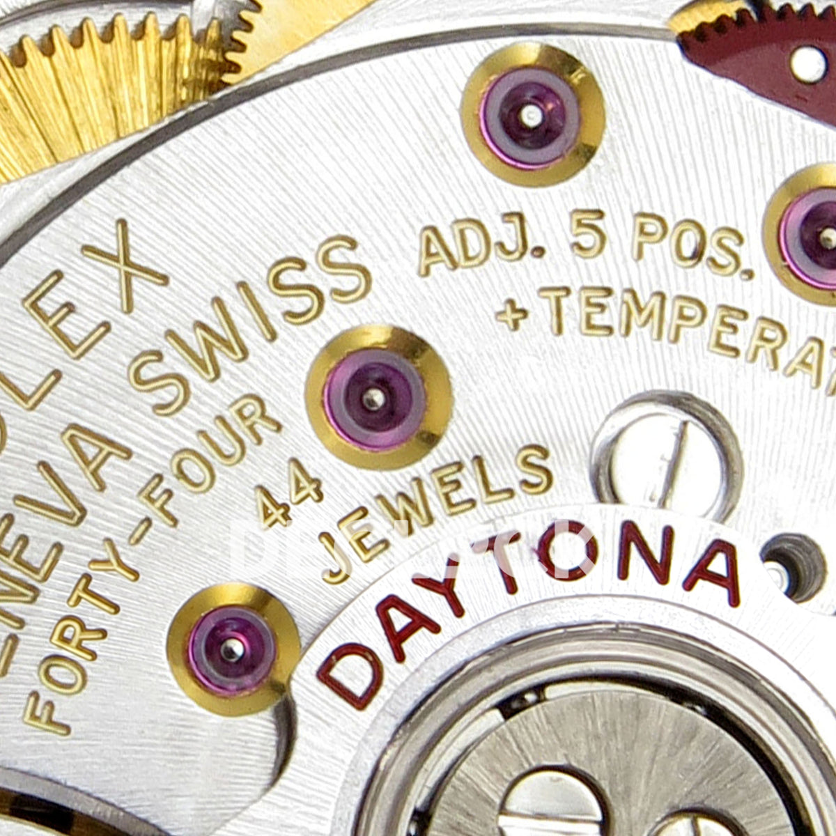 Rolex Daytona 116509 VF replica - original DD4130 automatic chronograph movement, silver rotor, screws, jewels and factory engravings