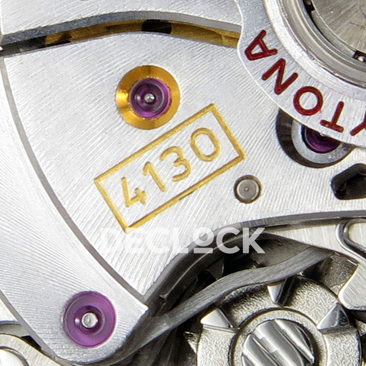 Rolex Daytona 116509 VF replica - original DD4130 automatic chronograph movement, silver rotor, screws, jewels and factory engravings