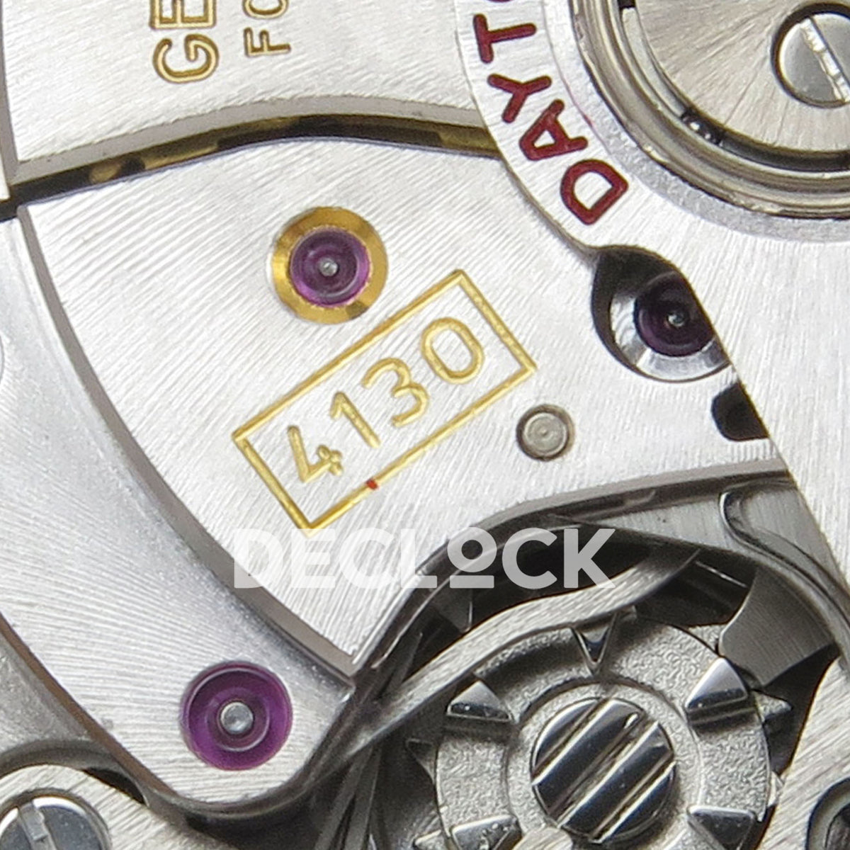 Rolex Daytona 116515 VF replica - original DD4130 automatic chronograph movement, rotor, screws, jewels, gears and physical engravings