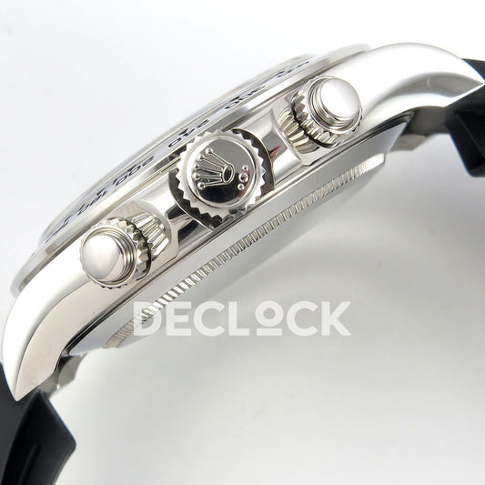 Rolex Daytona 116519 VF replica - original crown and screw-down pushers in silver-tone finish