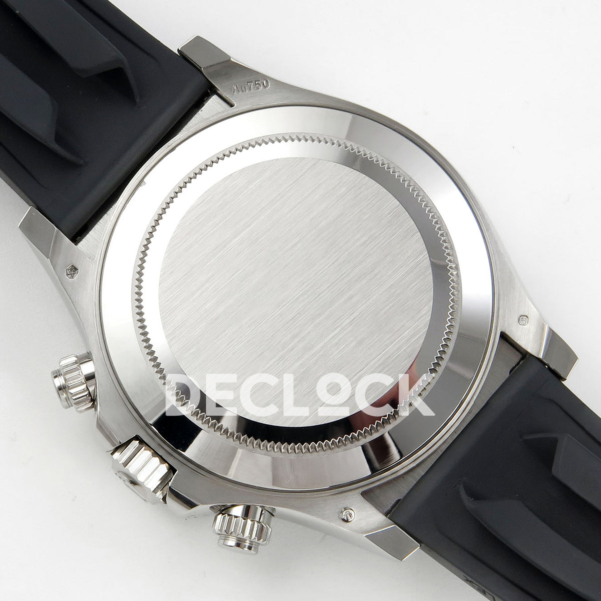 Rolex Daytona 116519 VF replica - closed brushed silver-tone caseback with original hallmarks