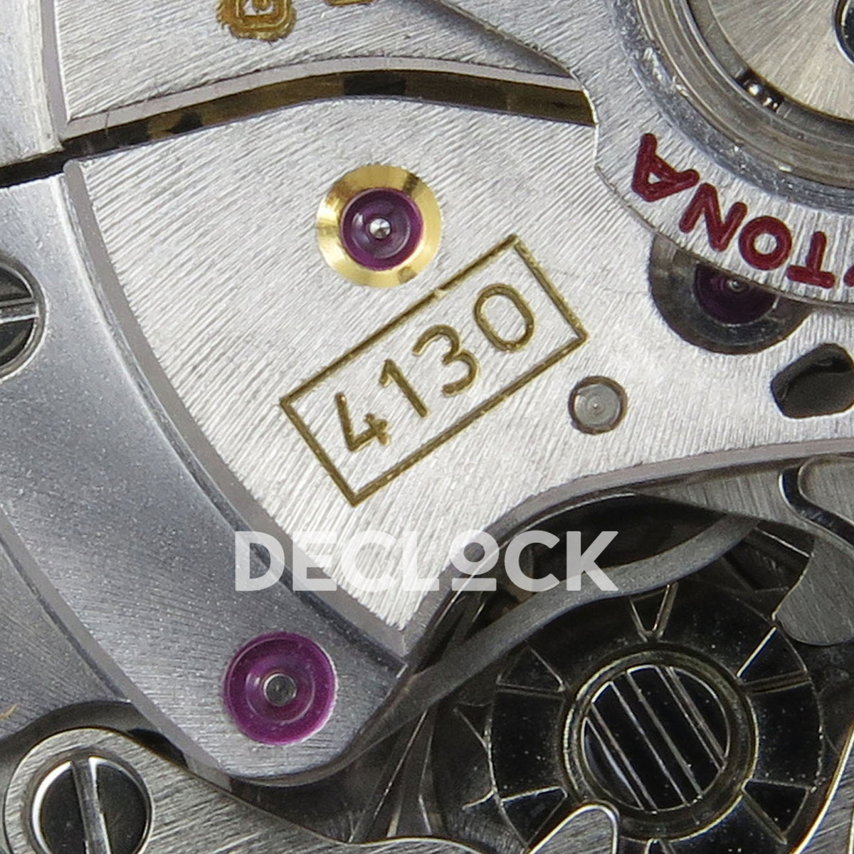 Rolex Daytona 116519 VF replica - original 4130 calibre engraving, jewels, screws and mechanical finishing close-up