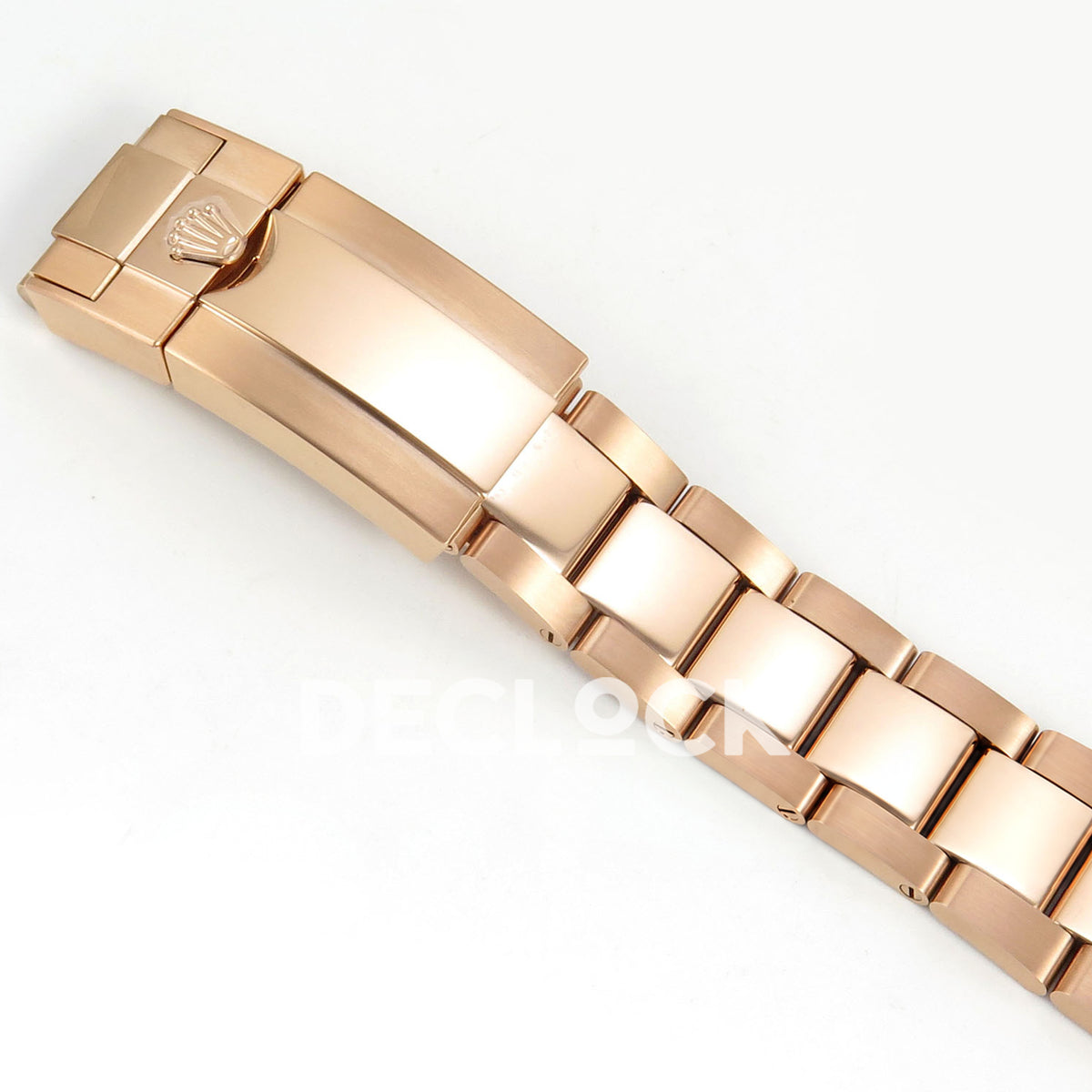 Rolex Daytona 116595RBOW AVF replica - closed rose-gold-tone folding clasp and bracelet