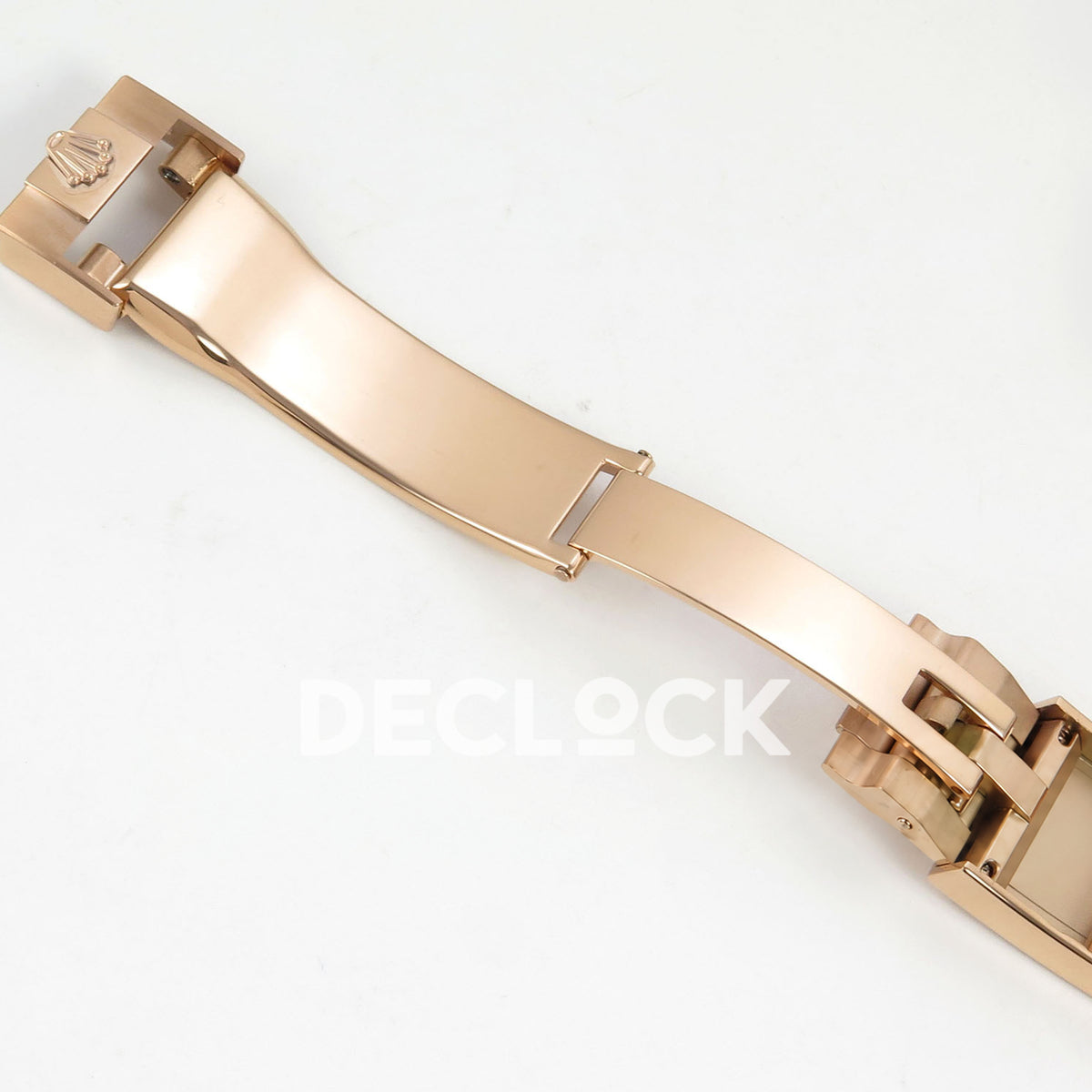 Rolex Daytona 116595RBOW AVF replica - rose-gold-tone folding-clasp mechanism and bracelet