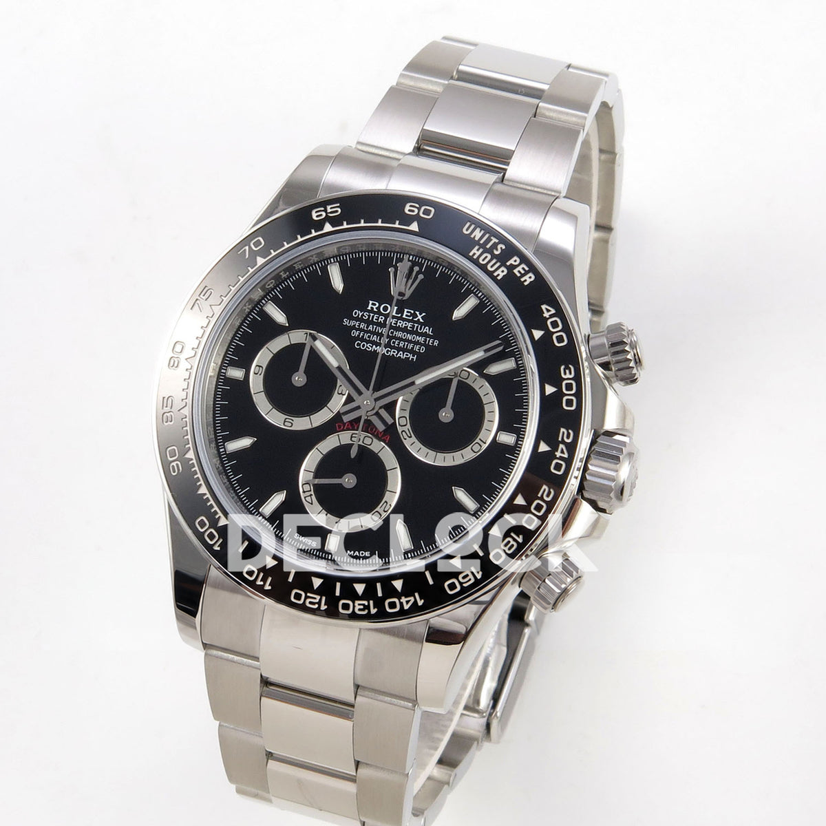 Rolex Daytona 126500 BTF replica, angled front view
