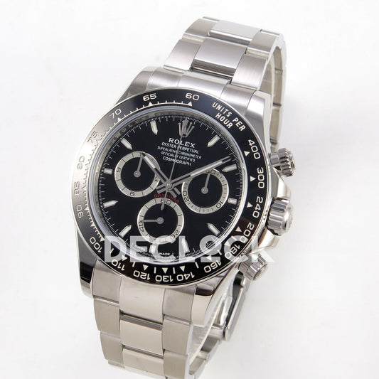 Rolex Daytona 126500 BTF replica, angled front view