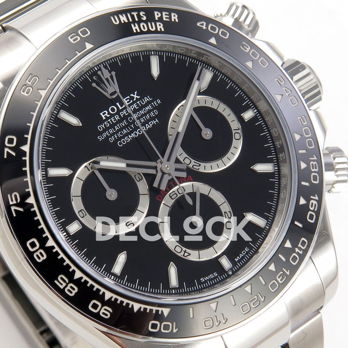 Rolex Daytona 126500 BTF replica, dial inscription detail