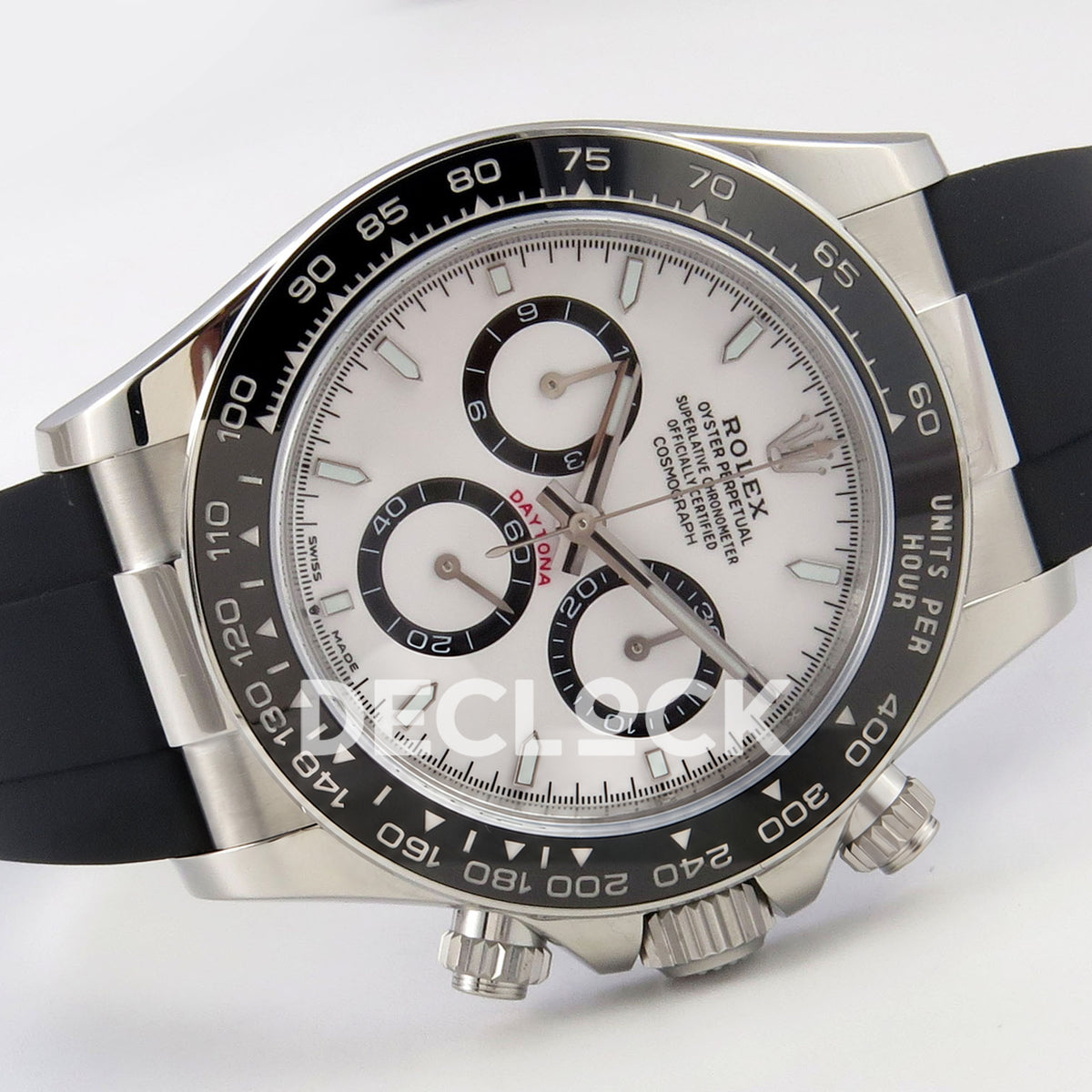 Rolex Daytona 126500 BTF replica, angled full watch view