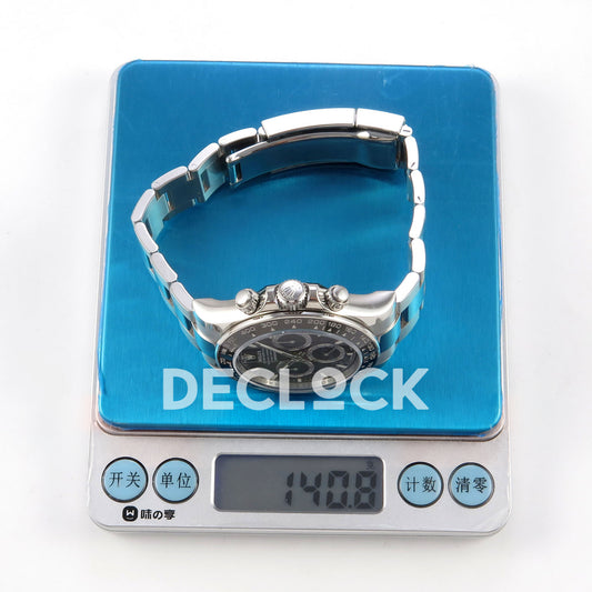 Rolex Daytona 126500 WF replica, watch on a digital scale