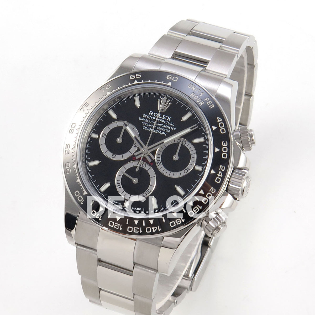 Rolex Daytona 126500 WF replica, angled front view