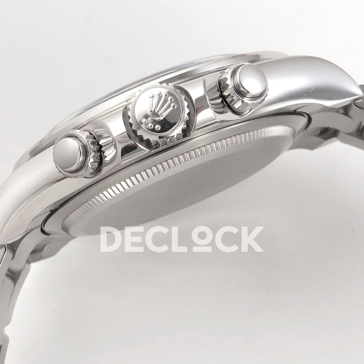 Rolex Daytona 126500 WF replica, crown and chronograph pushers